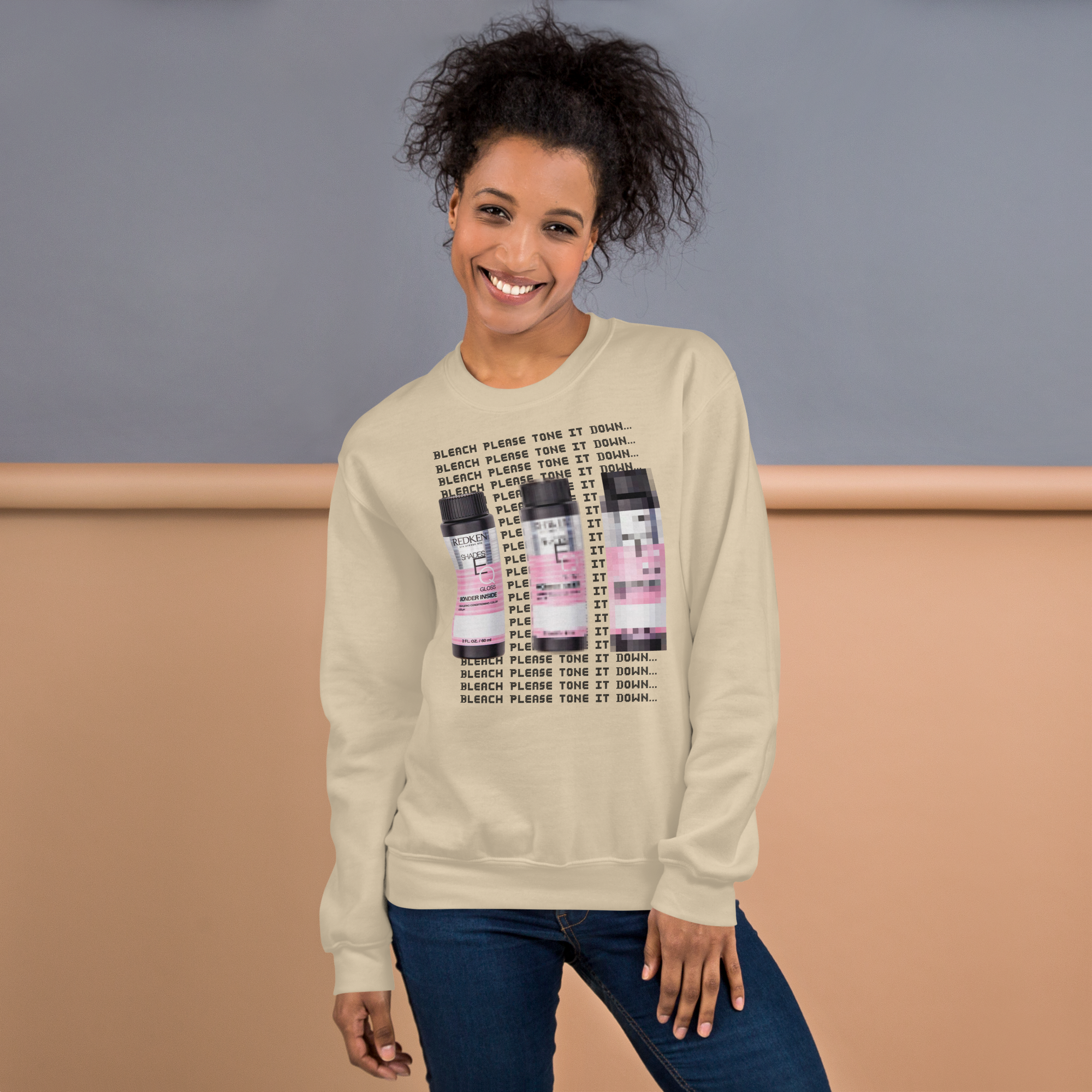 Bleach Please Tone It Down Unisex Crewneck Sweatshirt
